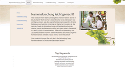 Desktop Screenshot of namensforschung-online.de