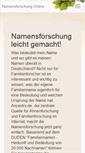 Mobile Screenshot of namensforschung-online.de