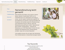 Tablet Screenshot of namensforschung-online.de